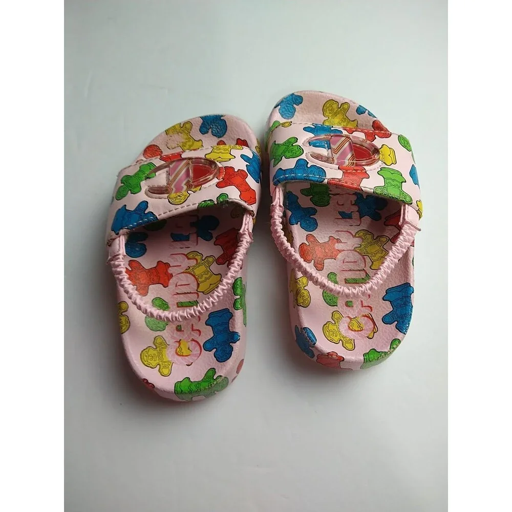 Champion Little Girls Candyland Pink Sandals 5T Slingback Logo